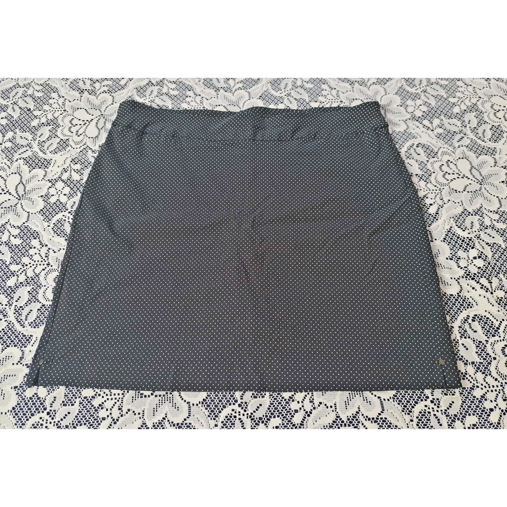 Briggs NY Skort Womens 16 Black Polka Dot Pull-on Summer Casual Mini Stretch